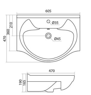 Раковина для мебели Style Line Байкал ЛС-00000143